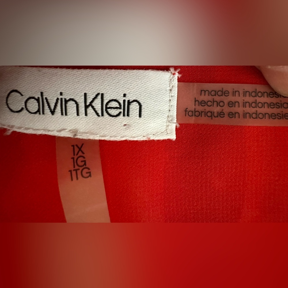 Calvin Klein Red Women's Blouse - Picture 9 of 13